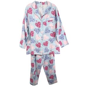 Roamans Dreams Co Plus Size 18 20 Pajama Set‎ Hearts Print Sleepwear Lounge 1053
